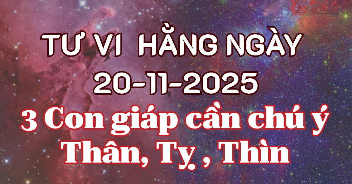 Tử Vi Ngày 20/11/2025: Dự Đoán 12 Con Giáp Hôm Nay | 3 Con Giáp May Mắn Nhất